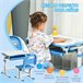 Secretária e Cadeira Infantil HOMCOM 312-064 66x47 Azul