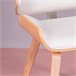 Cadeira de bordo e couro sintético - Nordic Branco