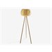 Candeeiro de pé com base de bambu e cúpula em forma de “flor” – BASIL Madeira