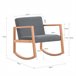 Cadeira de balanço Cadeira de balanço relaxante SoBuy FST93-HG Cinza