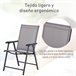 Cadeiras dobráveis de 2 peças Outsunny 84B-381BK Multicor