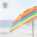 Aktive Guarda-sol de praia inclinável riscas multicoloridas 160 cm UV50 Multicor