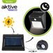 Aplique luz solar de 8 leds com sensor de movimento Aktive Tech Preto