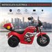 Motobicicleta elétrica infantil HOMCOM 370-110V90WT Vermelho