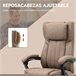  Cadeira de escritório Vinsetto 921-625V90GY Castanho