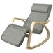 Cadeira de baloiço com apoio para os pés ajustável FST16-DG SoBuy Cinza