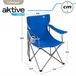 Cadeira de campismo dobrável com porta-copos azul Aktive Azul