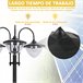 Candeeiro Solar com 18 Luzes LED PP, ABS, Aço Inoxidável e Liga de Alumínio Outsunny Preto