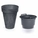 Cube Slim Beton Effect 12L Pot., Com depósito Antracite