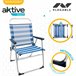 Cadeira dobrável fixa em alumínio Aktive Beach - marinha Azul