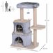 Árvore Arranhador para Gatos PawHut D30-218GY Cinza