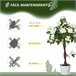 Árvore de Camélia Artificial PE, PP, Cimento, Tecido Outsunny Branco