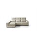 Chaise longue 3 lugares com 3 puffs FULL  Bege