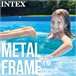 INTEX Piscina com estrutura metálica tubular rectangular com sistema de filtragem Azul