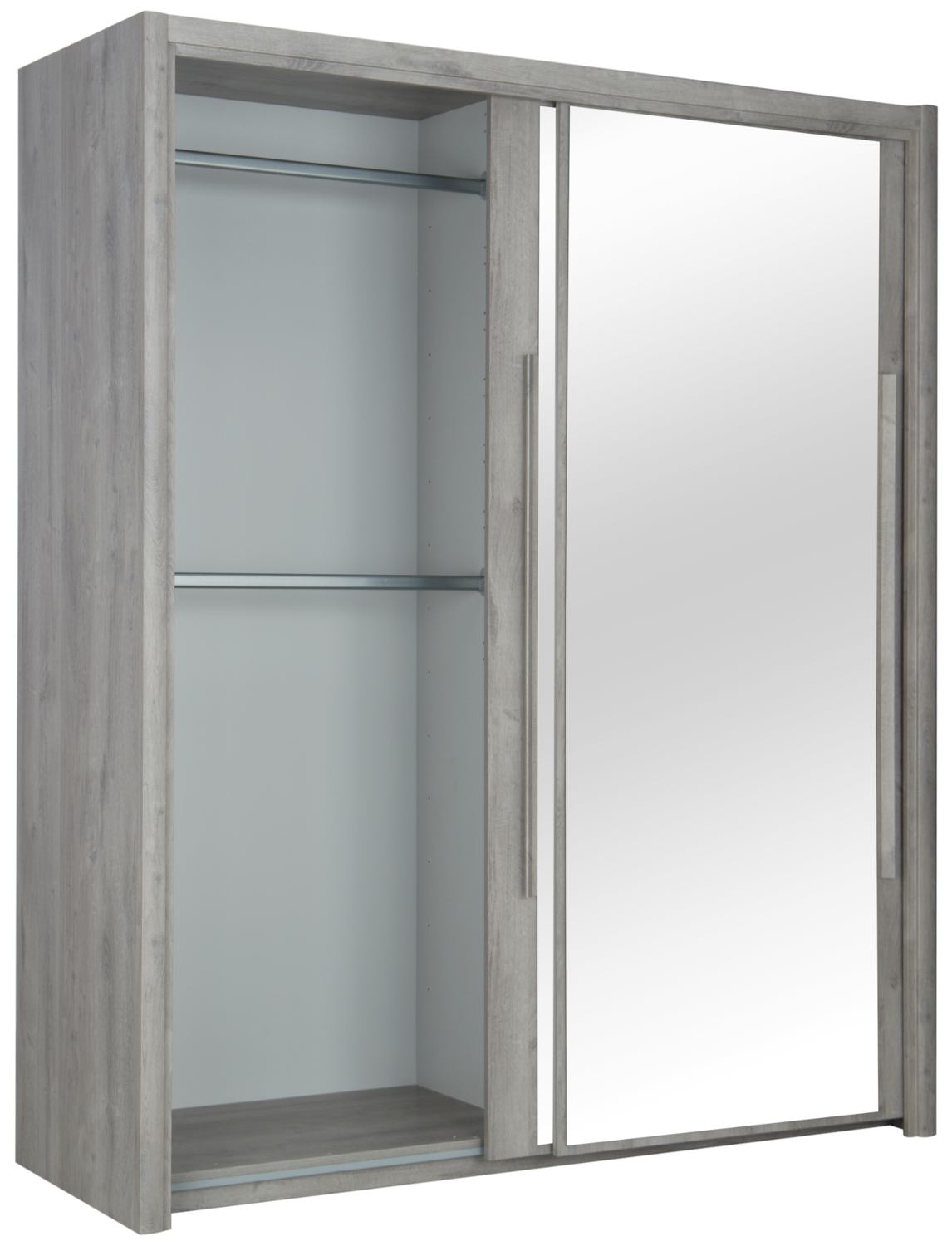 Armario 2 puertas correderas con espejo 183 cm CYRUS - Conforama