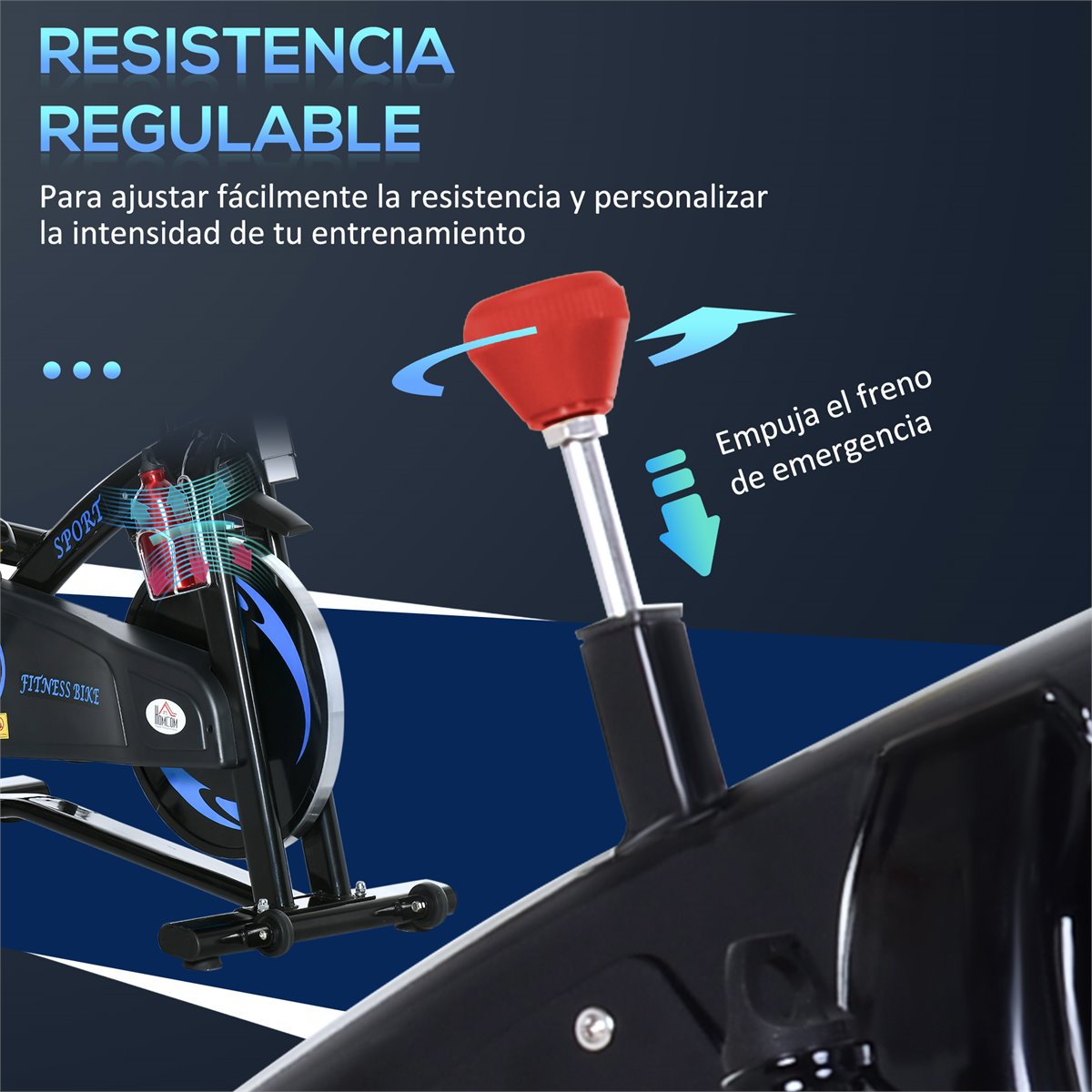 HOMCOM Bicicleta elíptica de fitness com tela LCD e resistência