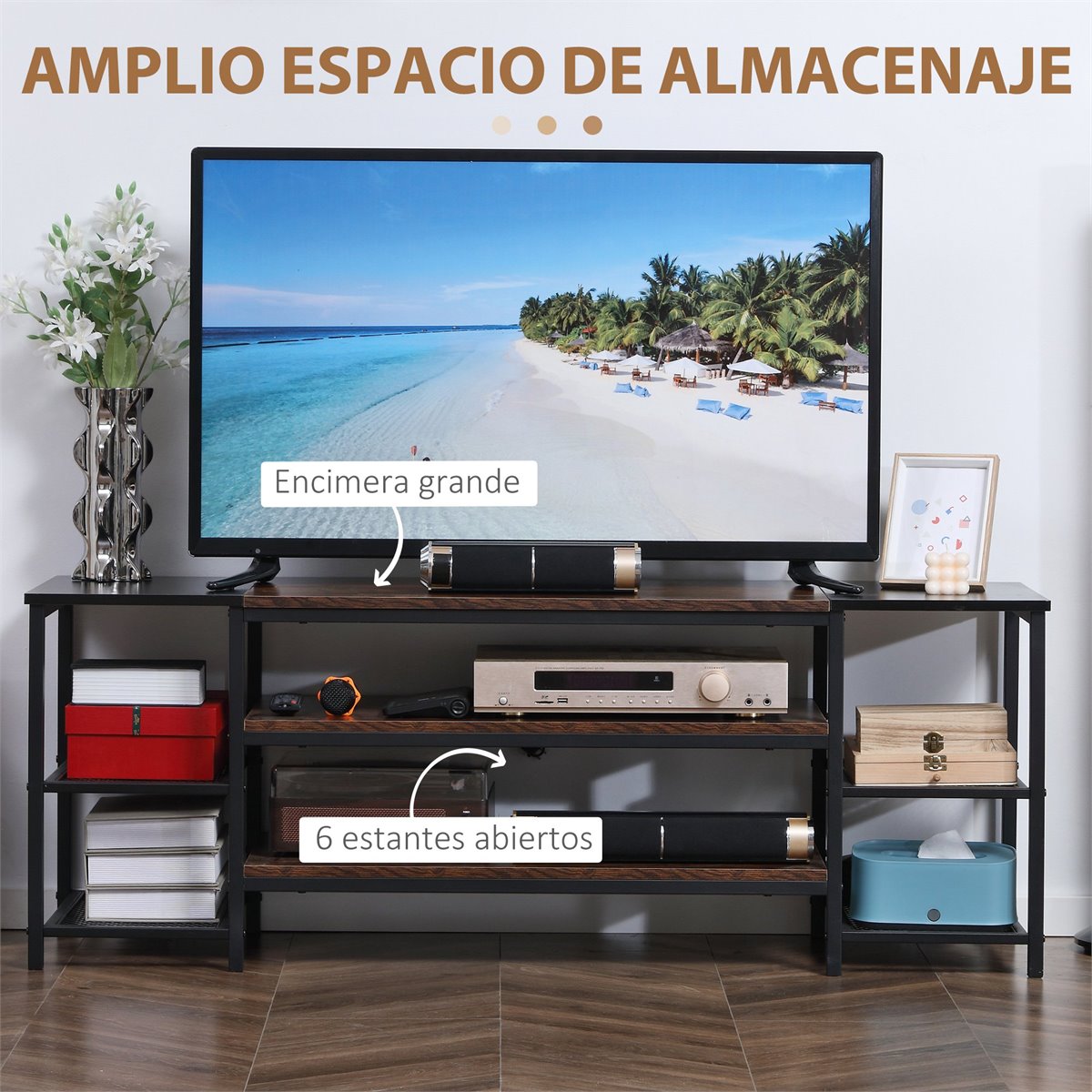 HOMCOM Móvel pra TVs de até 50 Polegadas Móvel Sala de Estar