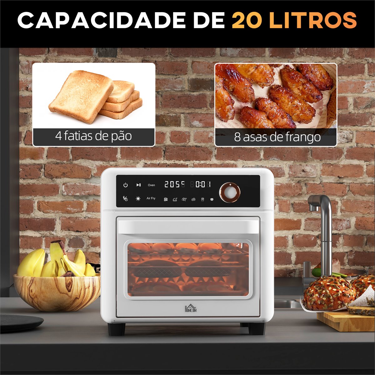 Mini forno de convecção 32l torradeira girató mpm mpe-05/t preto 1600w