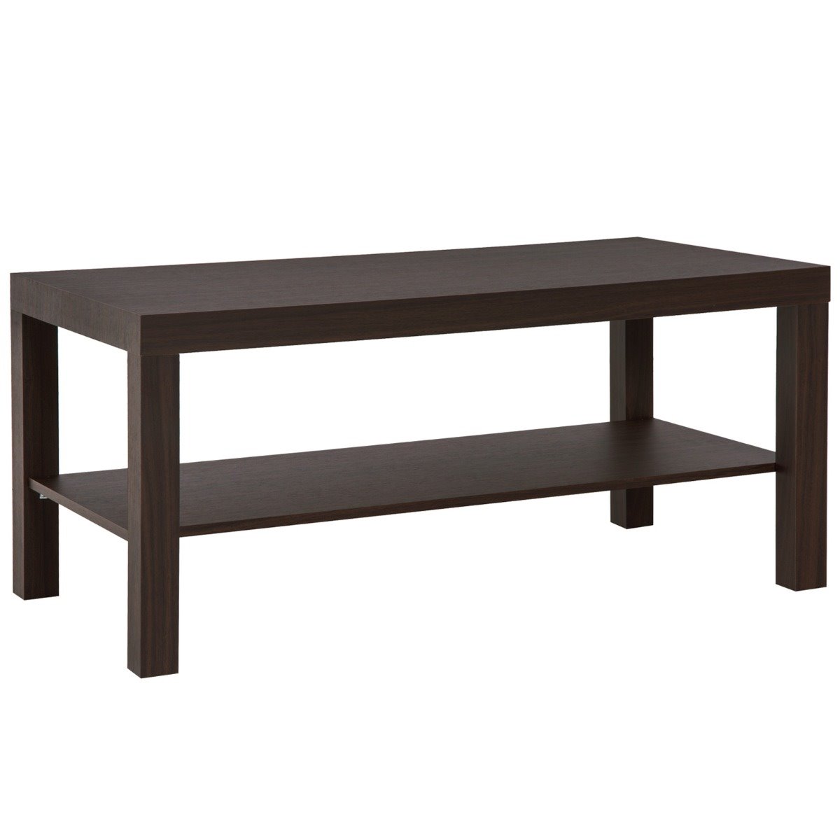 Mesa de centro Homcom nogal 90x45x40,5 cm MDF para sofá sala de