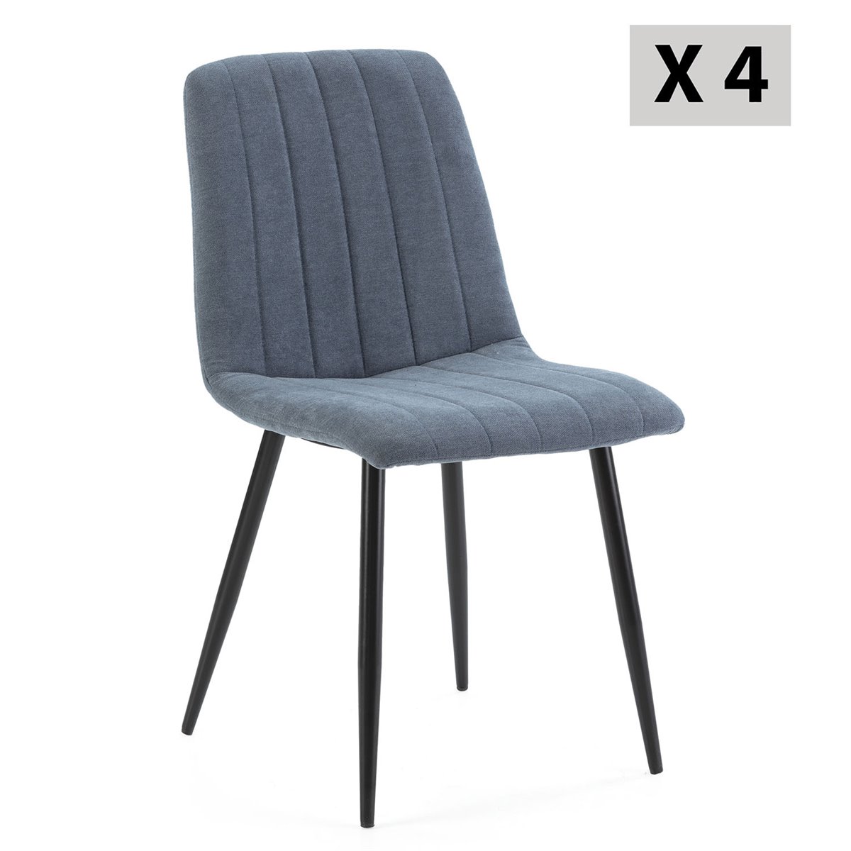 Pack 4 Cadeiras de Jantar de Veludo Kana Design