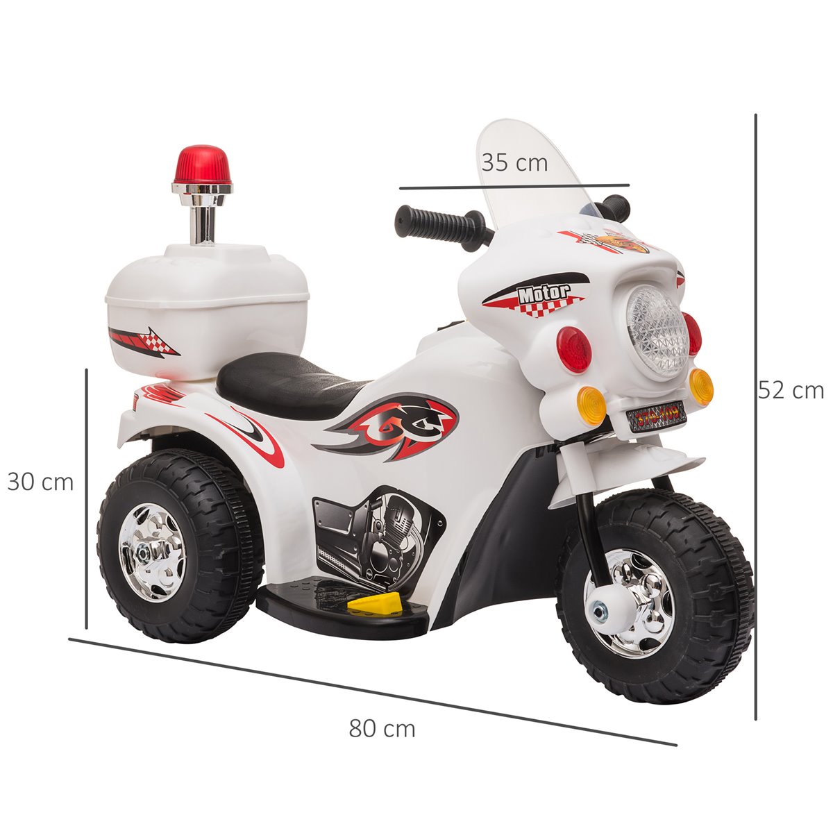 Moto elétrica para crianças de brinquedo preto HomCom 370-109BK - Comprar  com preços económicos