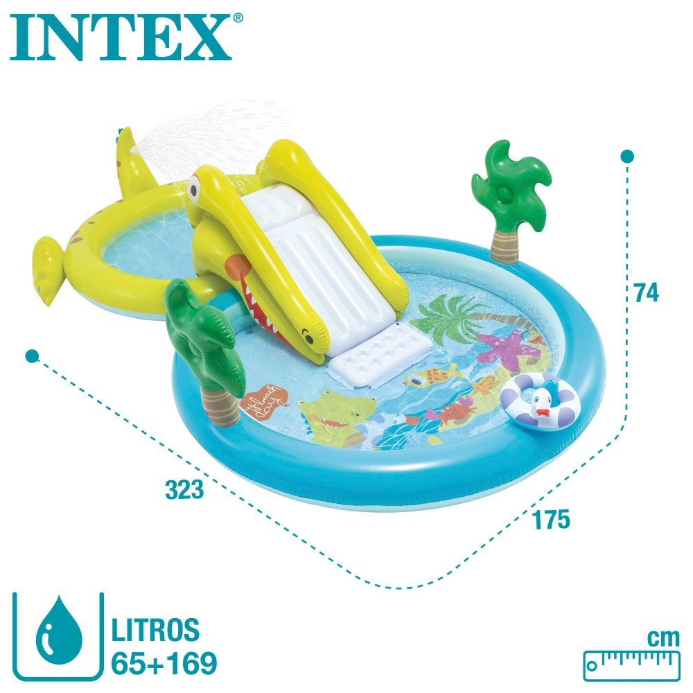 Centro de jogo insuflável INTEX multi-cor piscina dupla